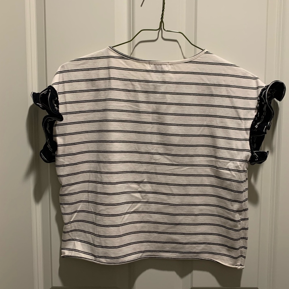 Ten Sixty Sherman Ruffle Embellished T-shirt - Picture 4 of 5